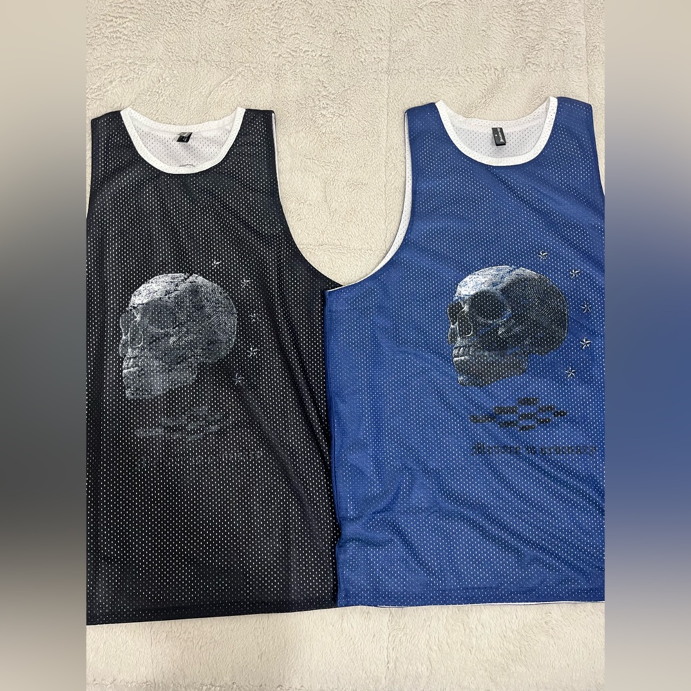 NEW NWOT 2 pack Jed North REVERSIBLE Mesh Men’s gym muscle tank top black & Blue